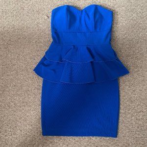 Royal Blue Peplum Dress Size Small